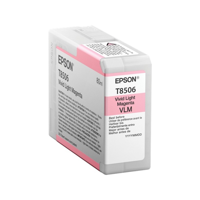 ORIGINAL Epson Cartuccia d'inchiostro magenta (chiaro) C13T85060N T8506 80ml