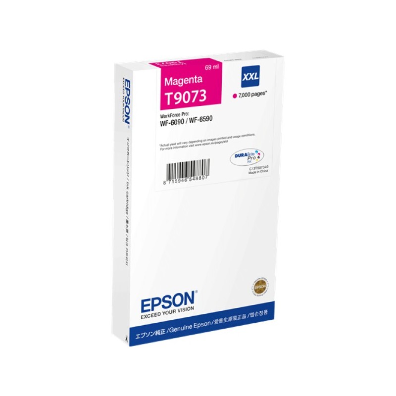 ORIGINAL Epson Cartuccia d'inchiostro magenta C13T90734N T9073 XXL ~7000 Seiten 69ml