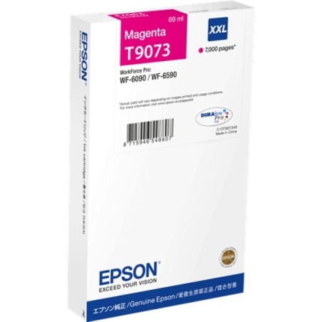 ORIGINAL Epson Cartuccia d'inchiostro magenta C13T90734N T9073 XXL ~7000 Seiten 69ml