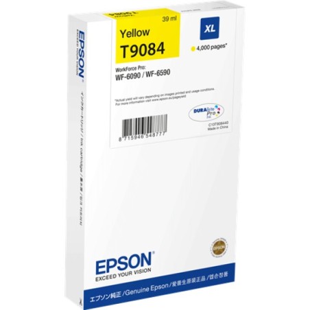 ORIGINAL Epson Cartuccia d'inchiostro giallo C13T90844N T9084 XL ~4000 Seiten 39ml