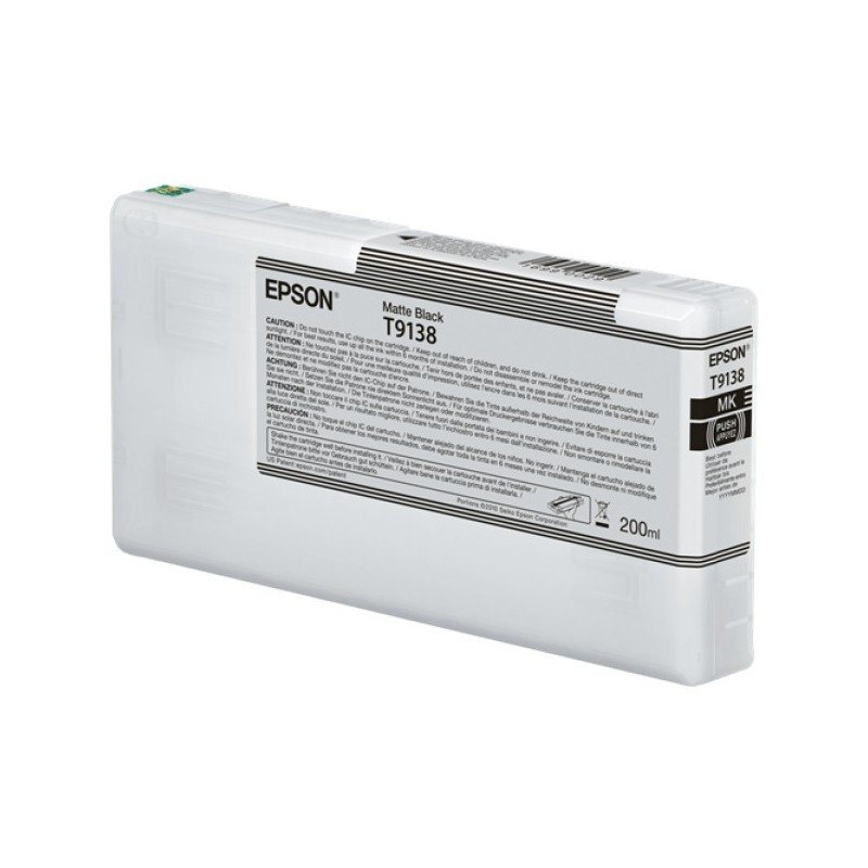 ORIGINAL Epson Cartuccia d'inchiostro Nero (opaco) C13T91380N T9138 200ml