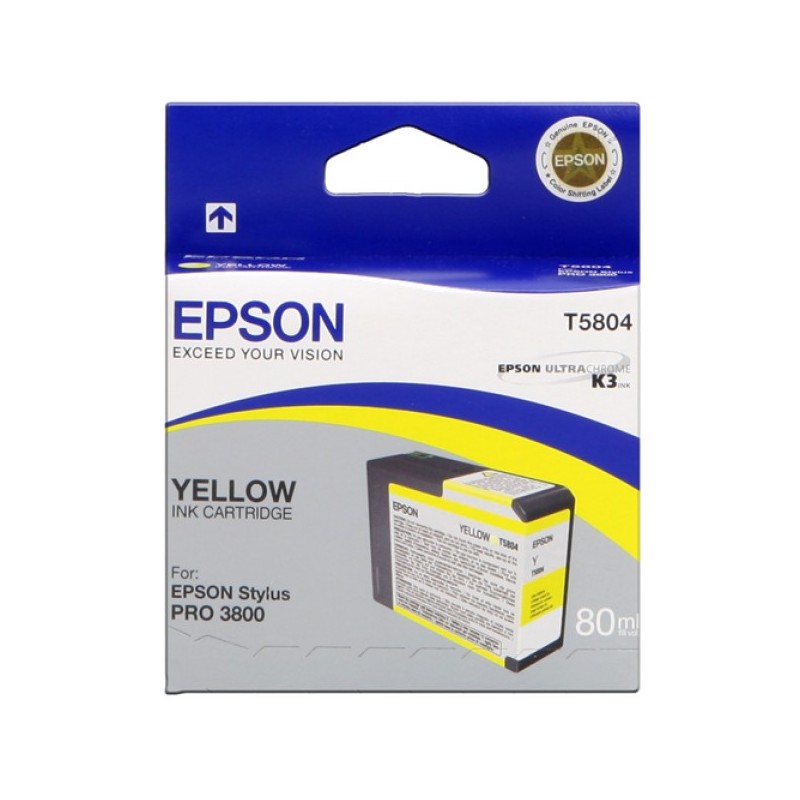 ORIGINAL Epson Cartuccia d'inchiostro giallo C13T580400 T5804 80ml