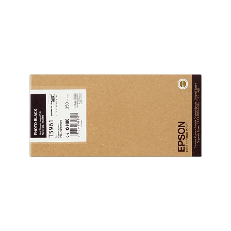 ORIGINAL Epson Cartuccia d'inchiostro Nero (Foto) C13T596100 T5961 350ml cartuccia Ultra Chrome HDR