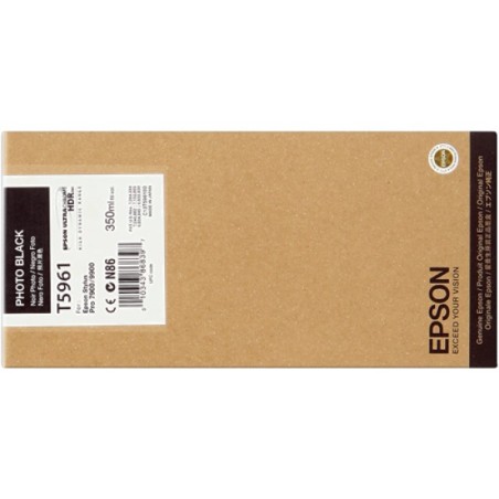 ORIGINAL Epson Cartuccia d'inchiostro Nero (Foto) C13T596100 T5961 350ml cartuccia Ultra Chrome HDR
