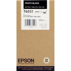 ORIGINAL Epson Cartuccia d'inchiostro Nero (Foto) C13T603100 T6031 220ml