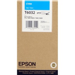 ORIGINAL Epson Cartuccia d'inchiostro ciano C13T603200 T6032 220ml