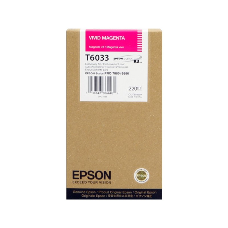 ORIGINAL Epson Cartuccia d'inchiostro magenta C13T603300 T6033 220ml