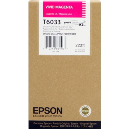 ORIGINAL Epson Cartuccia d'inchiostro magenta C13T603300 T6033 220ml