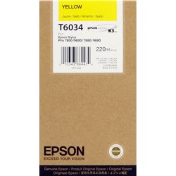 ORIGINAL Epson Cartuccia d'inchiostro giallo C13T603400 T6034 220ml