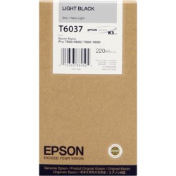 ORIGINAL Epson Cartuccia d'inchiostro lightblack C13T603700 T6037 220ml