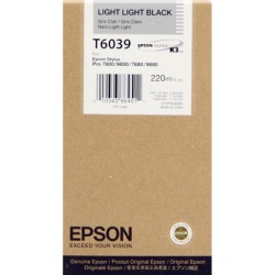 ORIGINAL Epson Cartuccia d'inchiostro lightlightblack C13T603900 T6039 220ml
