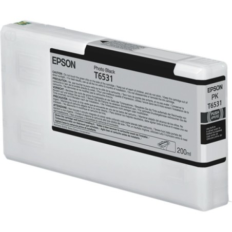 ORIGINAL Epson Cartuccia d'inchiostro Nero (Foto) C13T653100 T6531 200ml