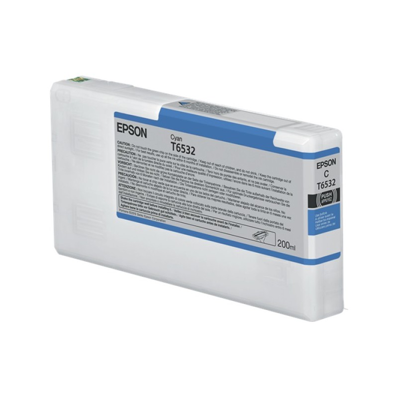 ORIGINAL Epson Cartuccia d'inchiostro ciano C13T653200 T6532 200ml