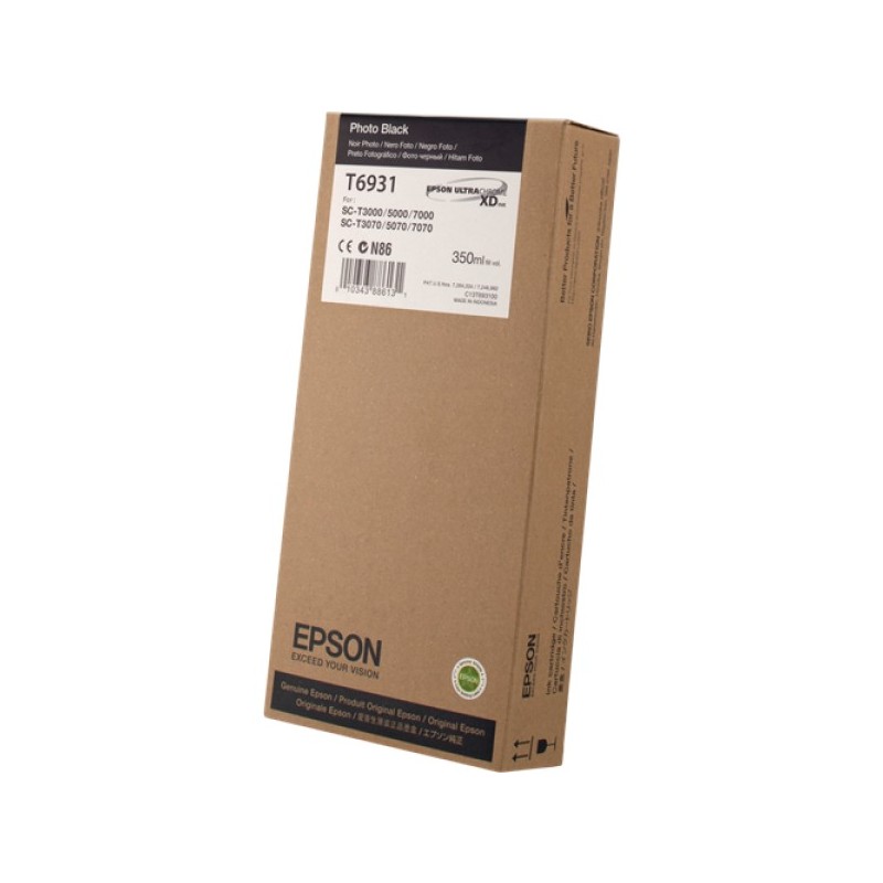 ORIGINAL Epson Cartuccia d'inchiostro Nero (Foto) C13T693100 T6931 350ml