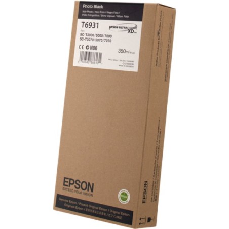 ORIGINAL Epson Cartuccia d'inchiostro Nero (Foto) C13T693100 T6931 350ml