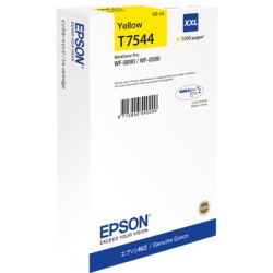 ORIGINAL Epson Cartuccia d'inchiostro giallo C13T754440 T7544 XXL ~7000 Seiten 69ml XXL