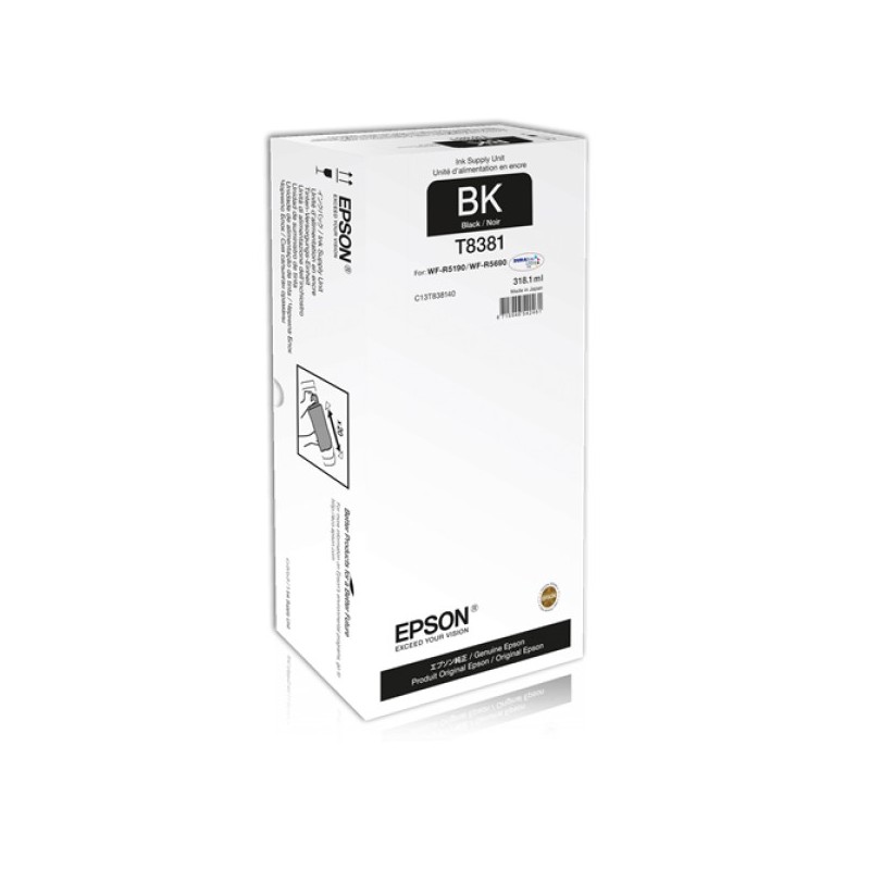 ORIGINAL Epson Cartuccia d'inchiostro nero C13T838140 T8381 ~20000 Seiten 318,1ml