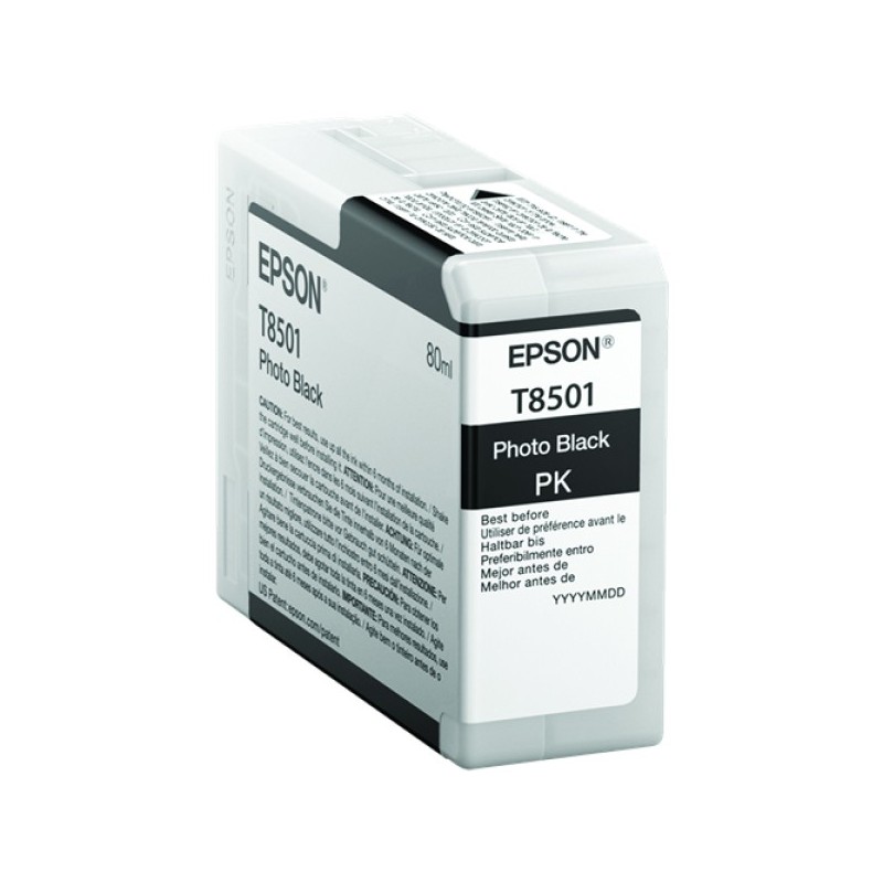 ORIGINAL Epson Cartuccia d'inchiostro Nero (Foto) C13T850100 T8501 80ml