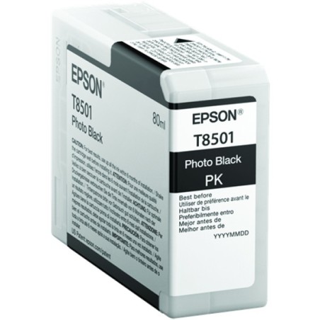 ORIGINAL Epson Cartuccia d'inchiostro Nero (Foto) C13T850100 T8501 80ml