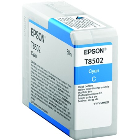 ORIGINAL Epson Cartuccia d'inchiostro ciano C13T850200 T8502 80ml