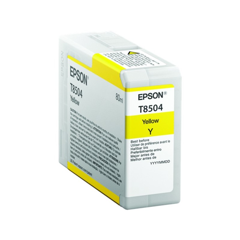 ORIGINAL Epson Cartuccia d'inchiostro giallo C13T850400 T8504 80ml