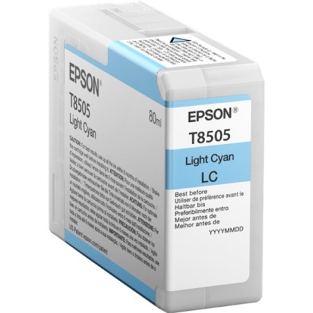 ORIGINAL Epson Cartuccia d'inchiostro ciano (chiaro) C13T850500 T8505 80ml