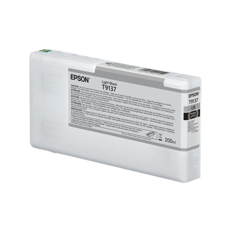 ORIGINAL Epson Cartuccia d'inchiostro lightblack C13T913700 T9137 200ml