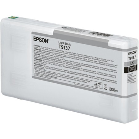 ORIGINAL Epson Cartuccia d'inchiostro lightblack C13T913700 T9137 200ml