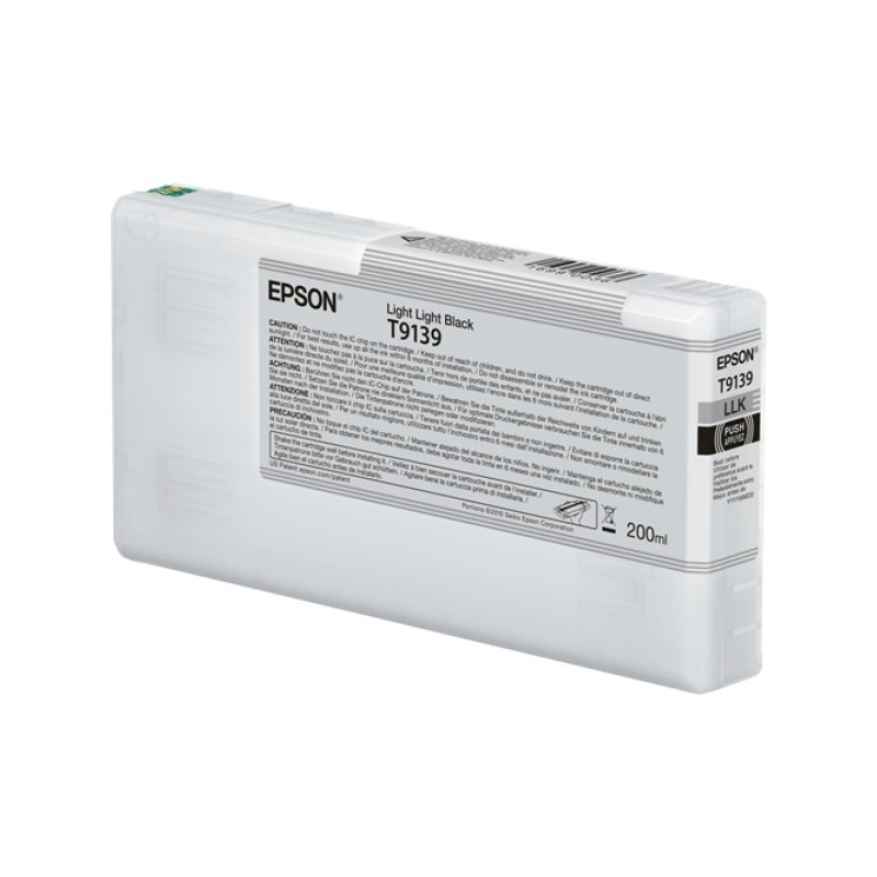 ORIGINAL Epson Cartuccia d'inchiostro lightlightblack C13T913900 T9139 200ml