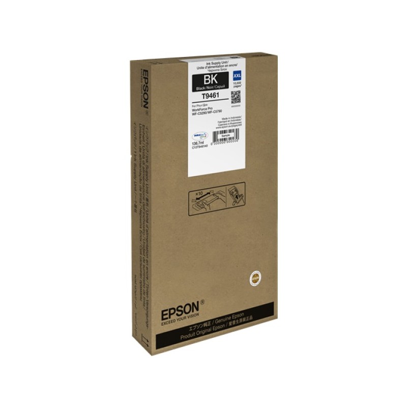 ORIGINAL Epson Cartuccia d'inchiostro nero C13T946140 T9461 XXL ~10000 Seiten 136,7ml