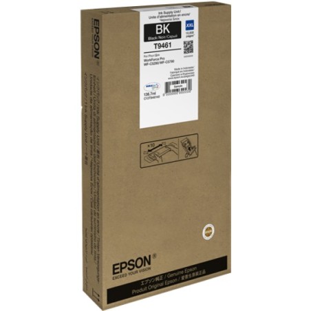 ORIGINAL Epson Cartuccia d'inchiostro nero C13T946140 T9461 XXL ~10000 Seiten 136,7ml