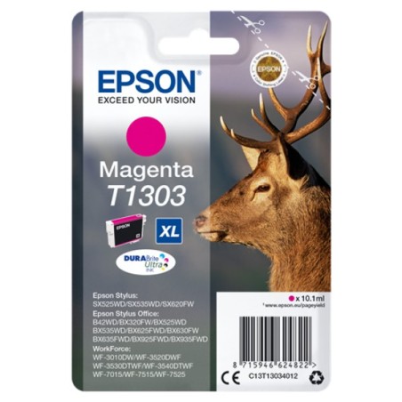 ORIGINAL Epson Cartuccia d'inchiostro magenta C13T13034012 T1303 XL ~755 Seiten 10,1ml