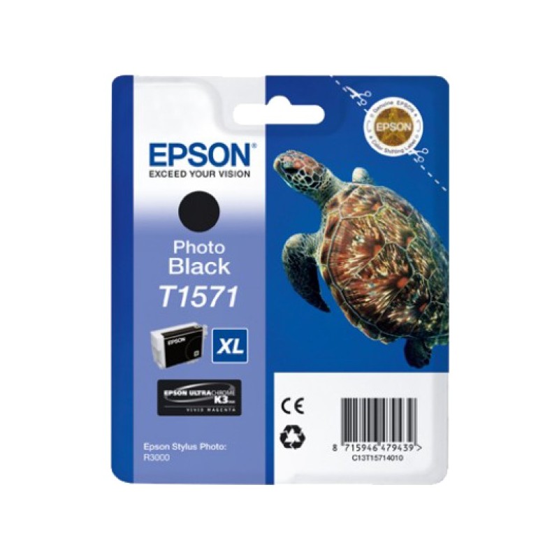 ORIGINAL Epson Cartuccia d'inchiostro Nero (Foto) C13T15714010 T1571 XL 25,9ml