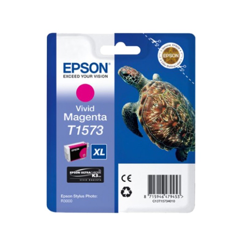 ORIGINAL Epson Cartuccia d'inchiostro magenta C13T15734010 T1573 XL ~2300 Seiten 25,9ml
