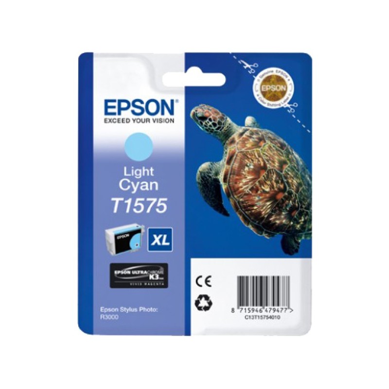 ORIGINAL Epson Cartuccia d'inchiostro ciano (chiaro) C13T15754010 T1575 XL ~2300 Seiten 25,9ml