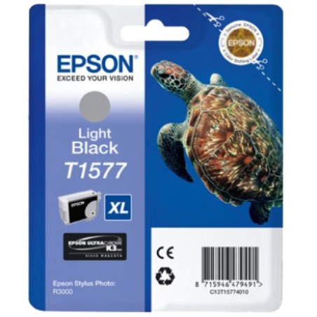 ORIGINAL Epson Cartuccia d'inchiostro lightblack C13T15774010 T1577 XL ~23000 Seiten 25,9ml