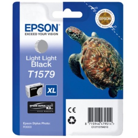 ORIGINAL Epson Cartuccia d'inchiostro lightlightblack C13T15794010 T1579 XL ~23000 Seiten 25,9ml