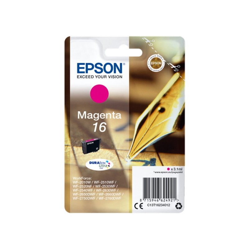 ORIGINAL Epson Cartuccia d'inchiostro magenta C13T16234012 16 ~165 Seiten 3,1ml standard
