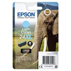ORIGINAL Epson Cartuccia d'inchiostro ciano (chiaro) C13T24354012 24 XL ~740 Seiten 9,8ml XL
