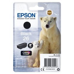 ORIGINAL Epson Cartuccia d'inchiostro nero C13T26014012 26 ~220 Seiten 6,2ml standard