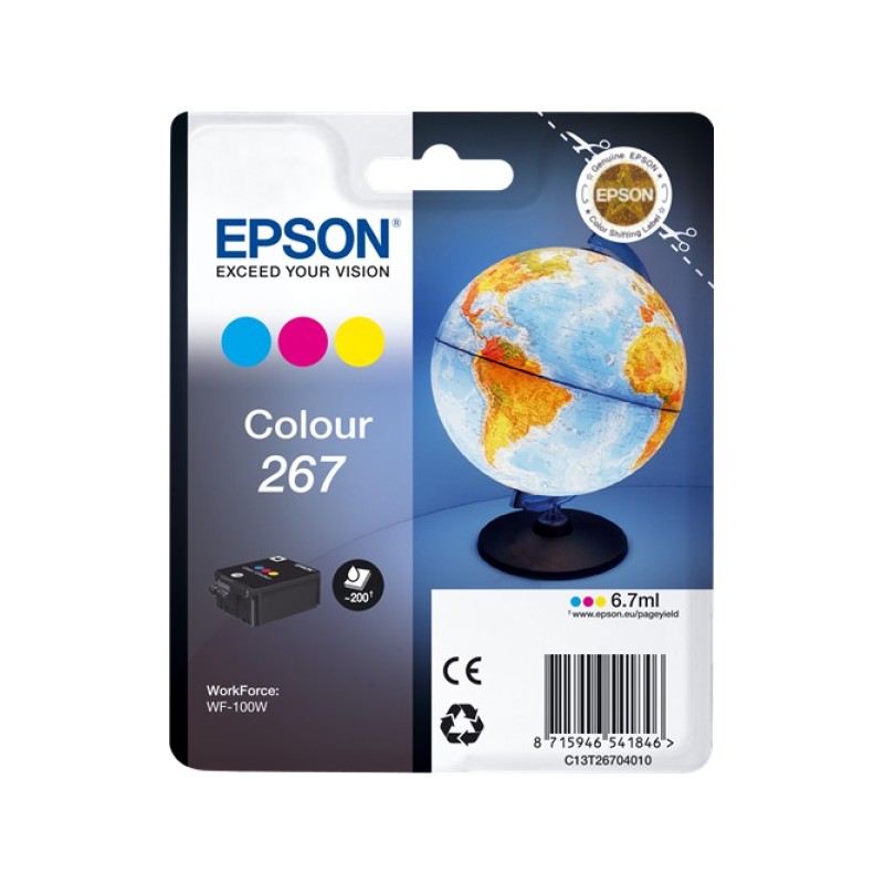 ORIGINAL Epson Cartuccia d'inchiostro differenti colori C13T26704010 267 ~200 Seiten 6,7ml