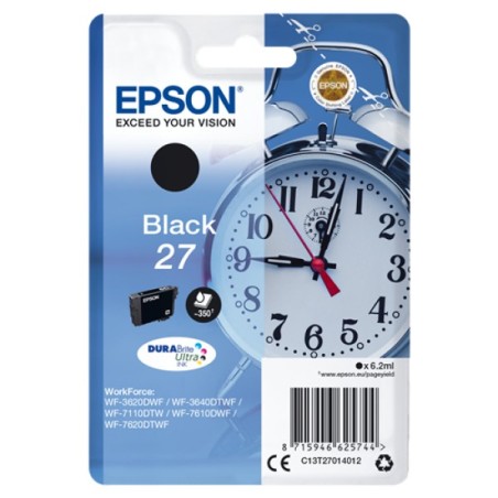 ORIGINAL Epson Cartuccia d'inchiostro nero C13T27014012 27 ~350 Seiten 6,2ml