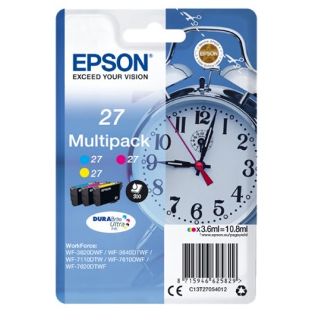 ORIGINAL Epson Multipack ciano / magenta / giallo C13T27054012 27 3 Cartucce colore: T2702 + T2703 + T2704