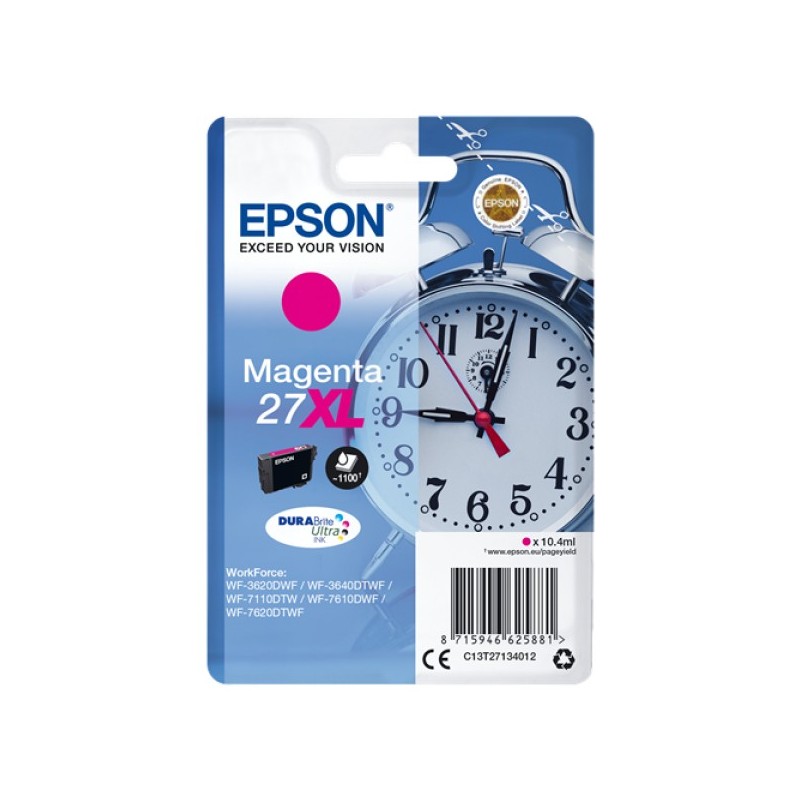 ORIGINAL Epson Cartuccia d'inchiostro magenta C13T27134010 27 XL ~1100 Seiten 10,4ml XL