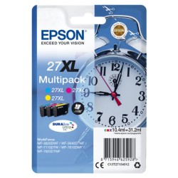 ORIGINAL Epson Multipack ciano / magenta / giallo C13T27154012 27 XL 3 Cartucce colore: T2712 + T2713 + T2714