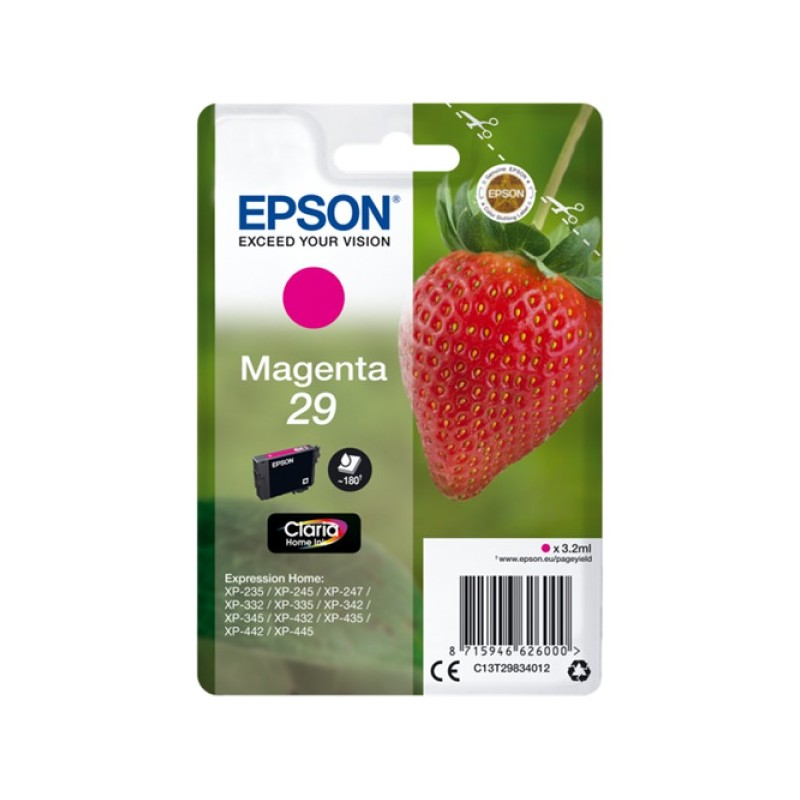 ORIGINAL Epson Cartuccia d'inchiostro magenta C13T29834012 29 ~180 Seiten 3,2ml C13T29834010
