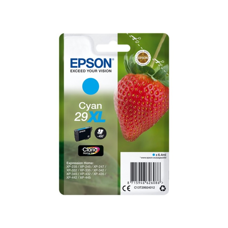 ORIGINAL Epson Cartuccia d'inchiostro ciano C13T29924012 29 XL ~450 Seiten 6,4ml XL