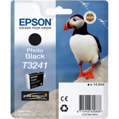 ORIGINAL Epson Cartuccia d'inchiostro nero C13T32414010 T3241 ~4200 Seiten 14ml