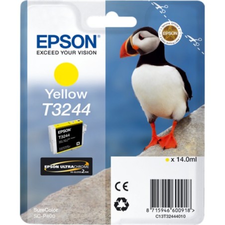 ORIGINAL Epson Cartuccia d'inchiostro giallo C13T32444010 T3244 ~980 Seiten 14ml