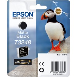 ORIGINAL Epson Cartuccia d'inchiostro nero C13T32484010 T3248 ~650 Seiten 14ml
